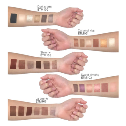 MJC’S Dark Storm Eyeshadow Palette, arm swatch