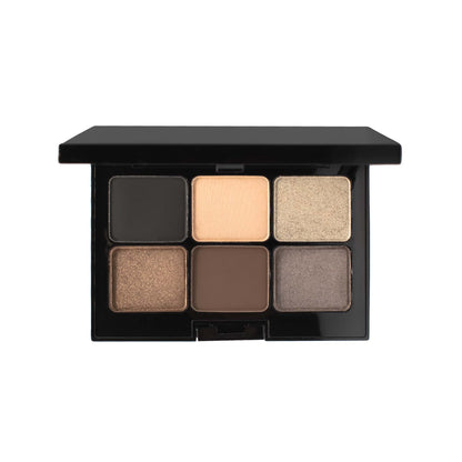 MJC’S Dark Storm Eyeshadow Palette, six-shade color layout