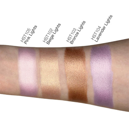 Bronze Lights highlighter shade swatch on skin