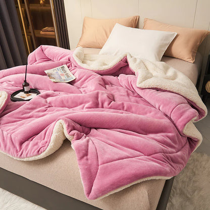 Ultra-Cozy Double-Layer Sherpa Fleece Blanket | MJC's Home Collection