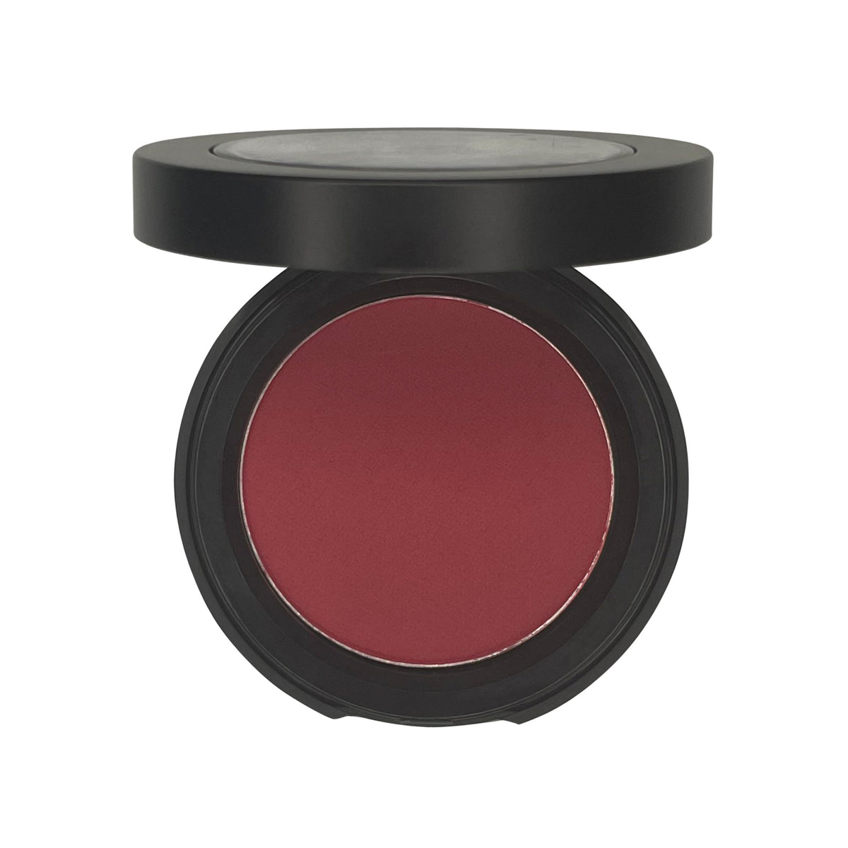 MJC’S Premium Single Pan Blush in Raspberry, open pressed powder pan