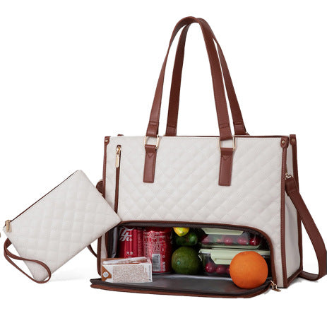 Women's Insulated Lunch Tote Bag – Leakproof, Large Capacity, Stylish Work & Travel Cooler