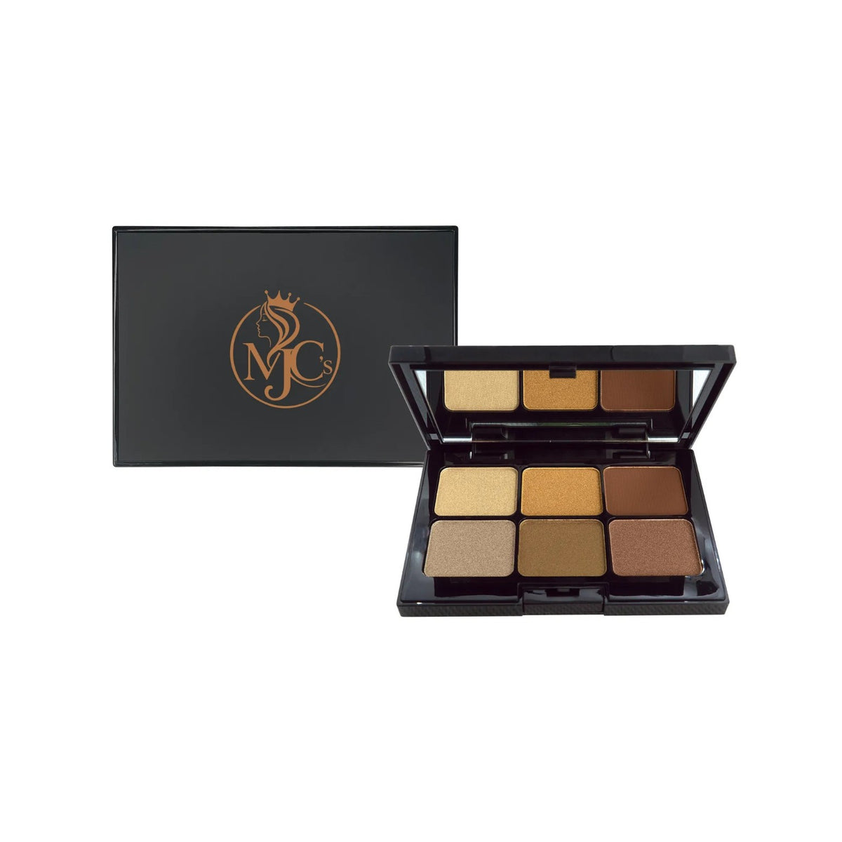 MJC’S Eyeshadow Palette in Caramel Kiss with six warm neutral shades