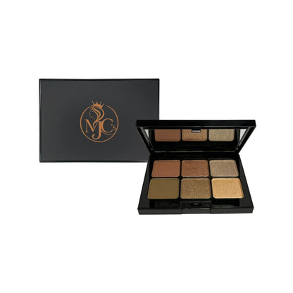 MJC’S Shimmy Eyeshadow Palette, six-shade product packaging