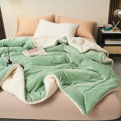 Ultra-Cozy Double-Layer Sherpa Fleece Blanket | MJC's Home Collection